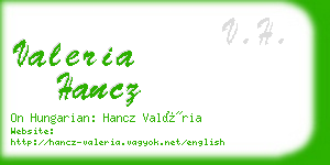 valeria hancz business card